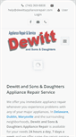 Mobile Screenshot of dewittappliancerepair.com